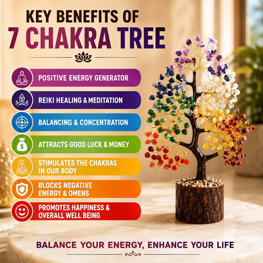 Seven Chakra Crystal Tree ( 300 Beads )