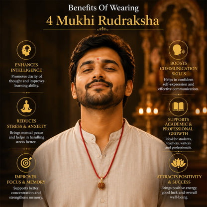 4 Mukhi Nepali Rudraksha - Gurunoor