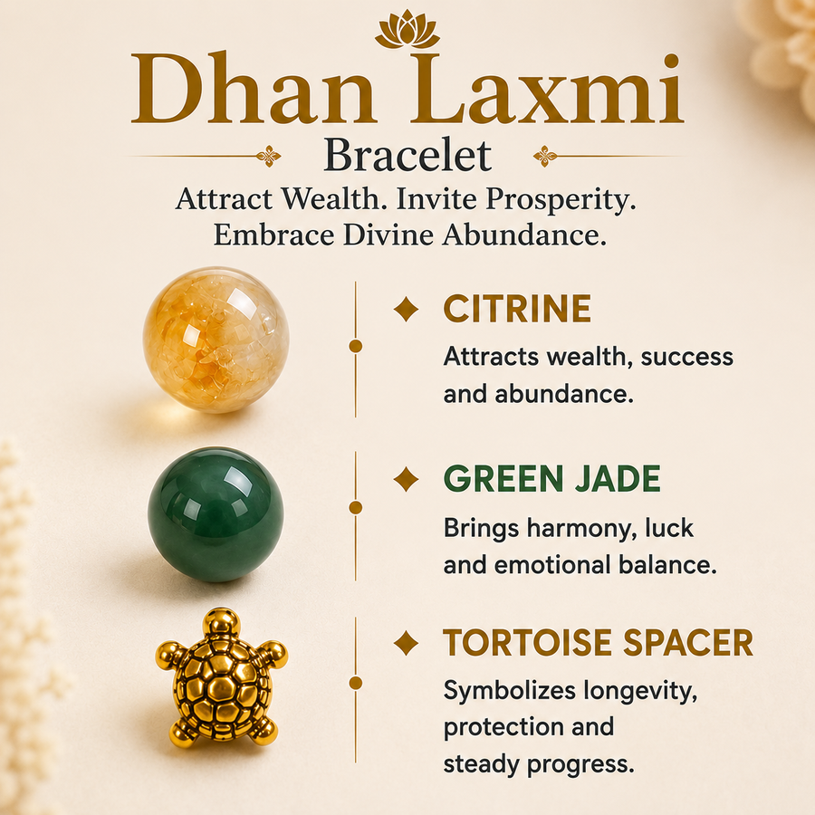 Dhan Laxmi Bracelet ( Natural Citrine + Green Jade )