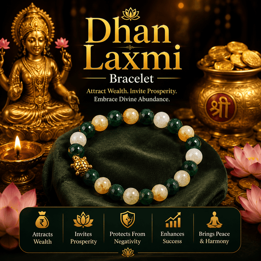 Dhan Laxmi Bracelet ( Natural Citrine + Green Jade ) - Gurunoor