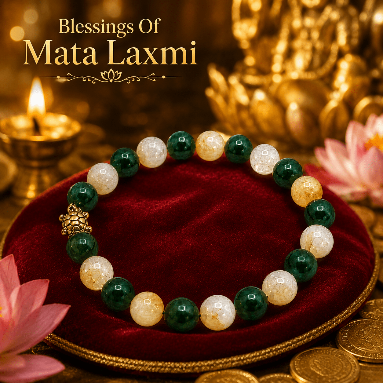 Dhan Laxmi Bracelet ( Natural Citrine + Green Jade ) - Gurunoor