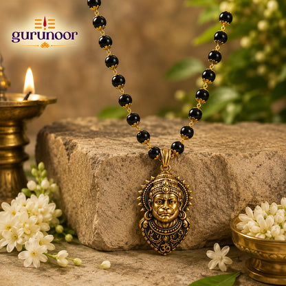 Gold Plated Bajrangbali Karungali Mala - Gurunoor