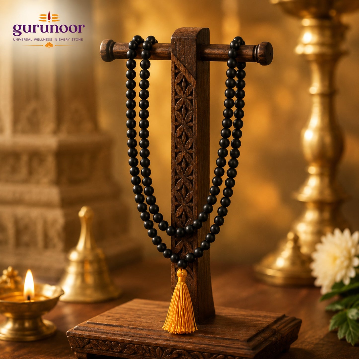 Karungali Malai 8mm ( 108 + 9 ) Beads - Gurunoor