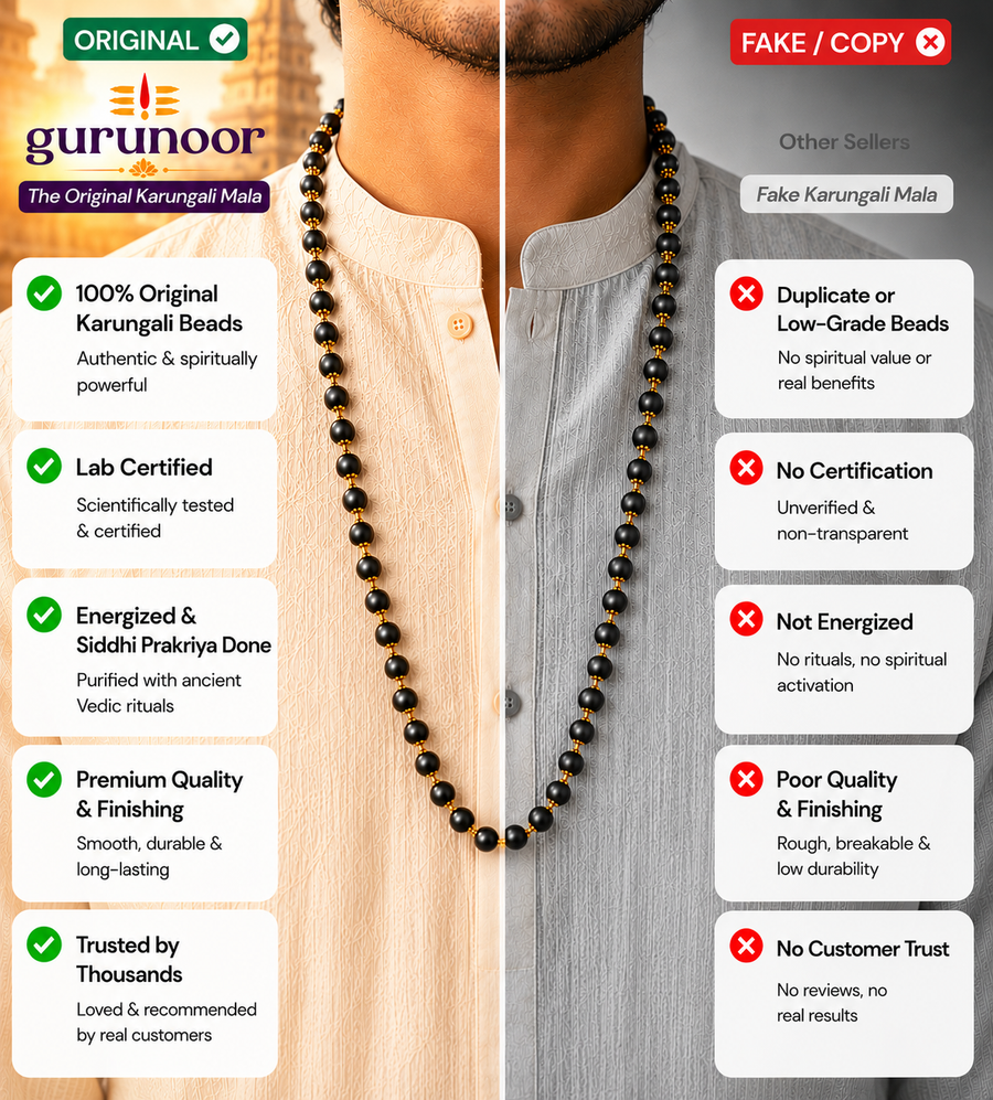 Gold Plated  Bajrangbali Karungali Mala