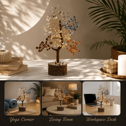 Seven Chakra Crystal Tree ( 300 Beads ) - Gurunoor