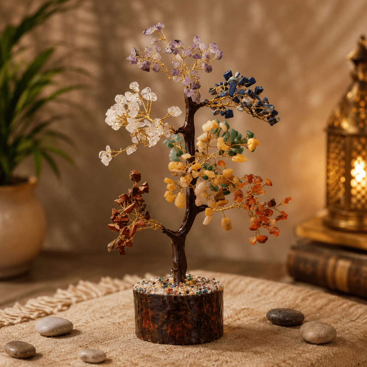 Seven Chakra Crystal Tree ( 300 Beads ) - Gurunoor
