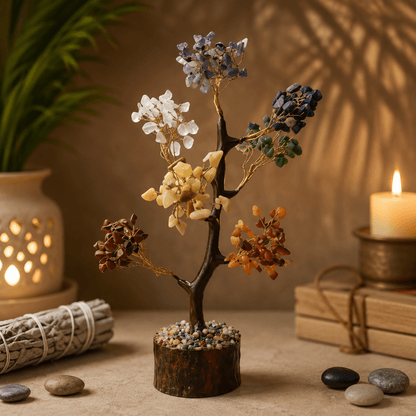 Seven Chakra Crystal Tree ( 300 Beads ) - Gurunoor