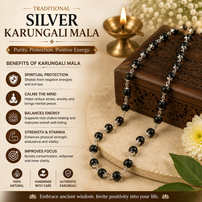 Silver Karungali Mala - Gurunoor