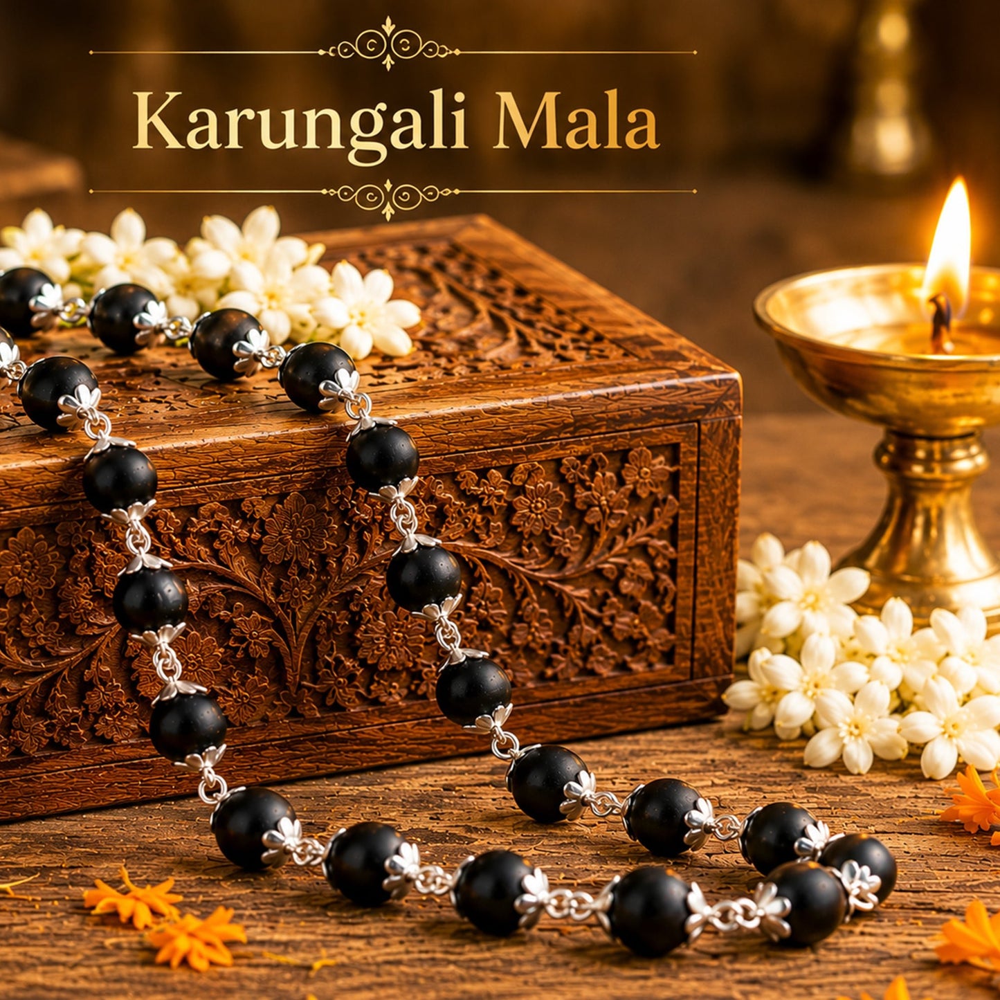Silver Karungali Mala - Gurunoor