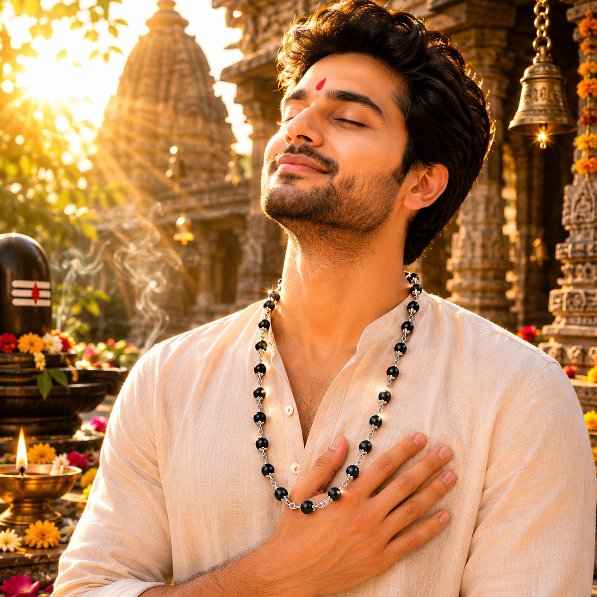 Silver Karungali Mala - Gurunoor