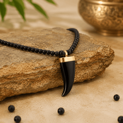 Single Teeth Karungali Mala – Natural Ebony Wood - Gurunoor